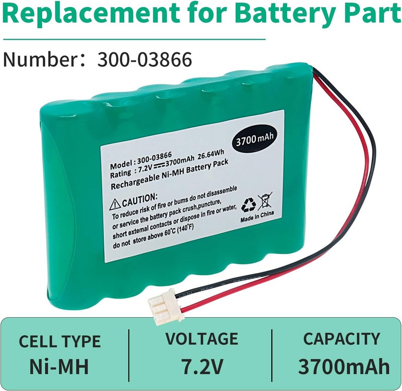 JIIKER 300-03866,LCP500-4B Battery Replacement for Lynx 5100, Lynx 5200, Lynx 5210, Lynx Touch 7000 Security Alarm Systems 7.2V, 3700mAh - Image 5